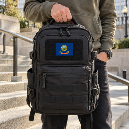 Idaho State Flag – Leatherette Morale Patch — in use