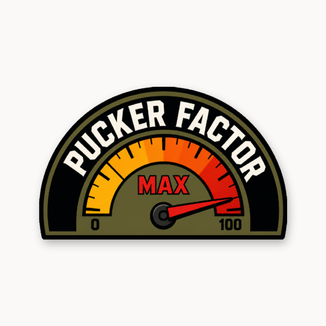 Max Pucker Factor – Leatherette Morale Patch — UV Color