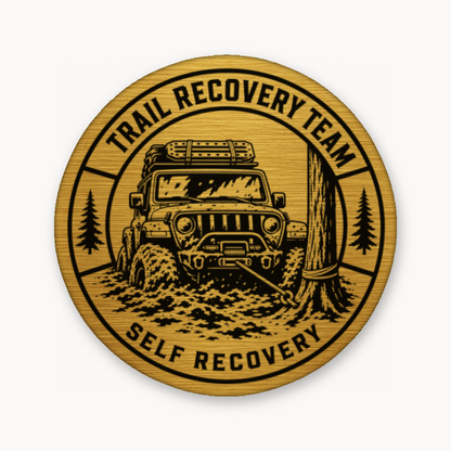 Trail Recovery Self Recovery Patch – Leatherette Morale Patch — Gold