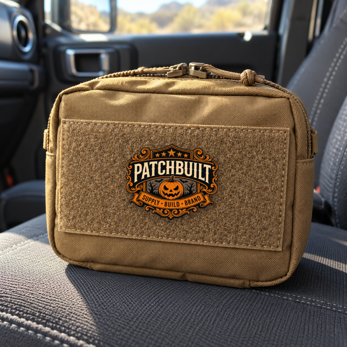 PATCHBUILT Halloween Edition – Leatherette Morale Patch — in use