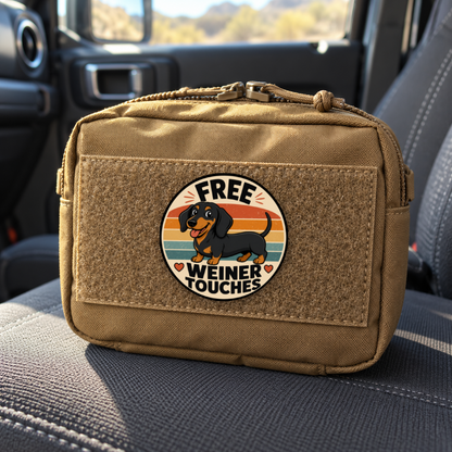Free Weiner Touches – Leatherette Morale Patch — in use