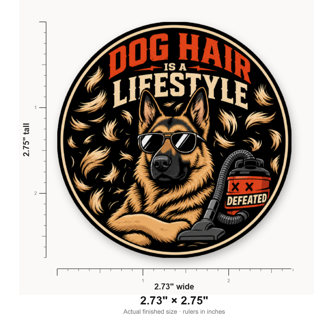 Dog Hair Is A Lifestyle – Leatherette Morale Patch — size guide