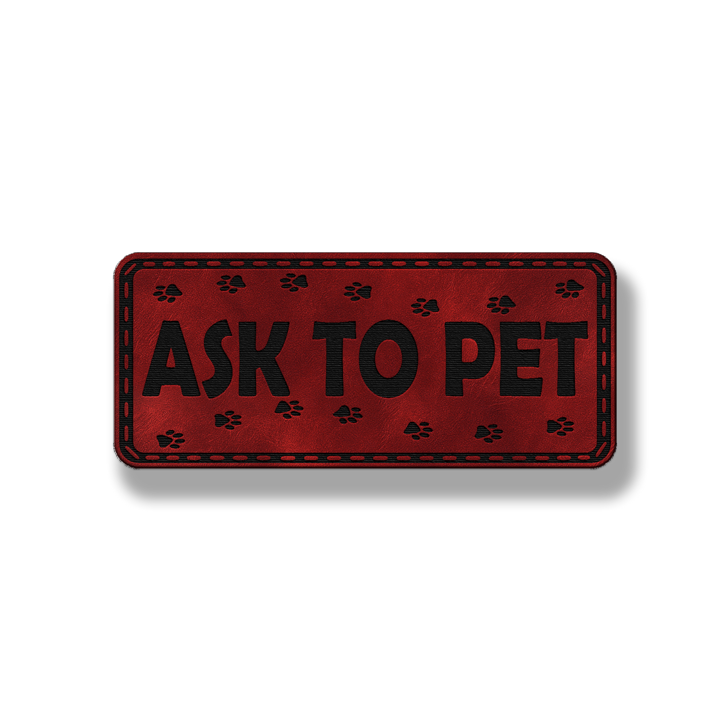 Ask to Pet Patch - Leatherette Patch