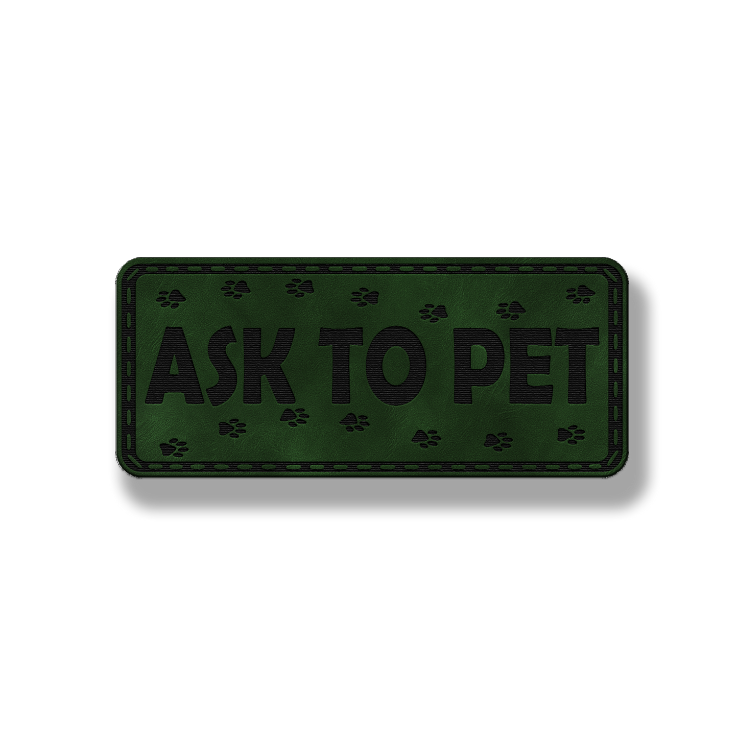 Ask to Pet Patch - Leatherette Patch