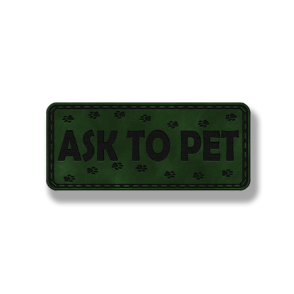 Ask to Pet Patch - Leatherette Patch