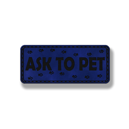Ask to Pet Patch - Leatherette Patch