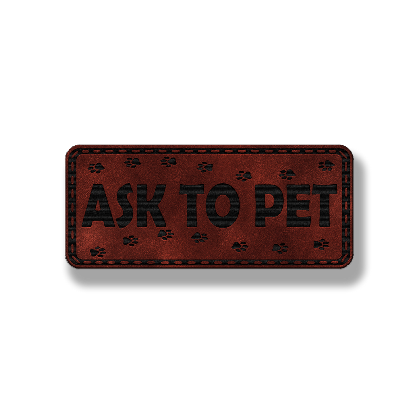 Ask to Pet Patch - Leatherette Patch