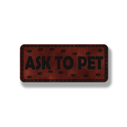 Ask to Pet Patch - Leatherette Patch