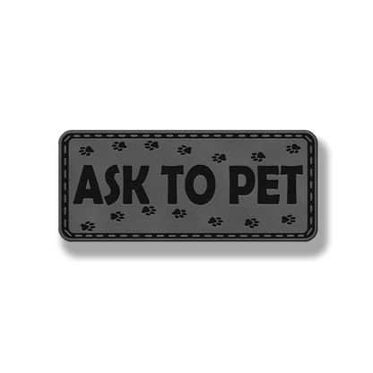 Ask to Pet Patch - Leatherette Patch