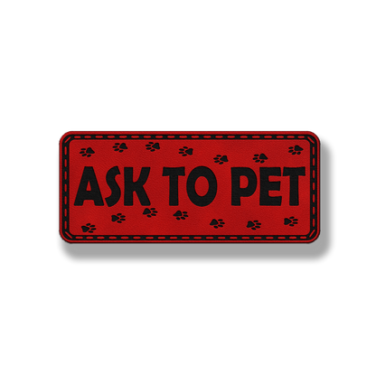 Ask to Pet Patch - Leatherette Patch