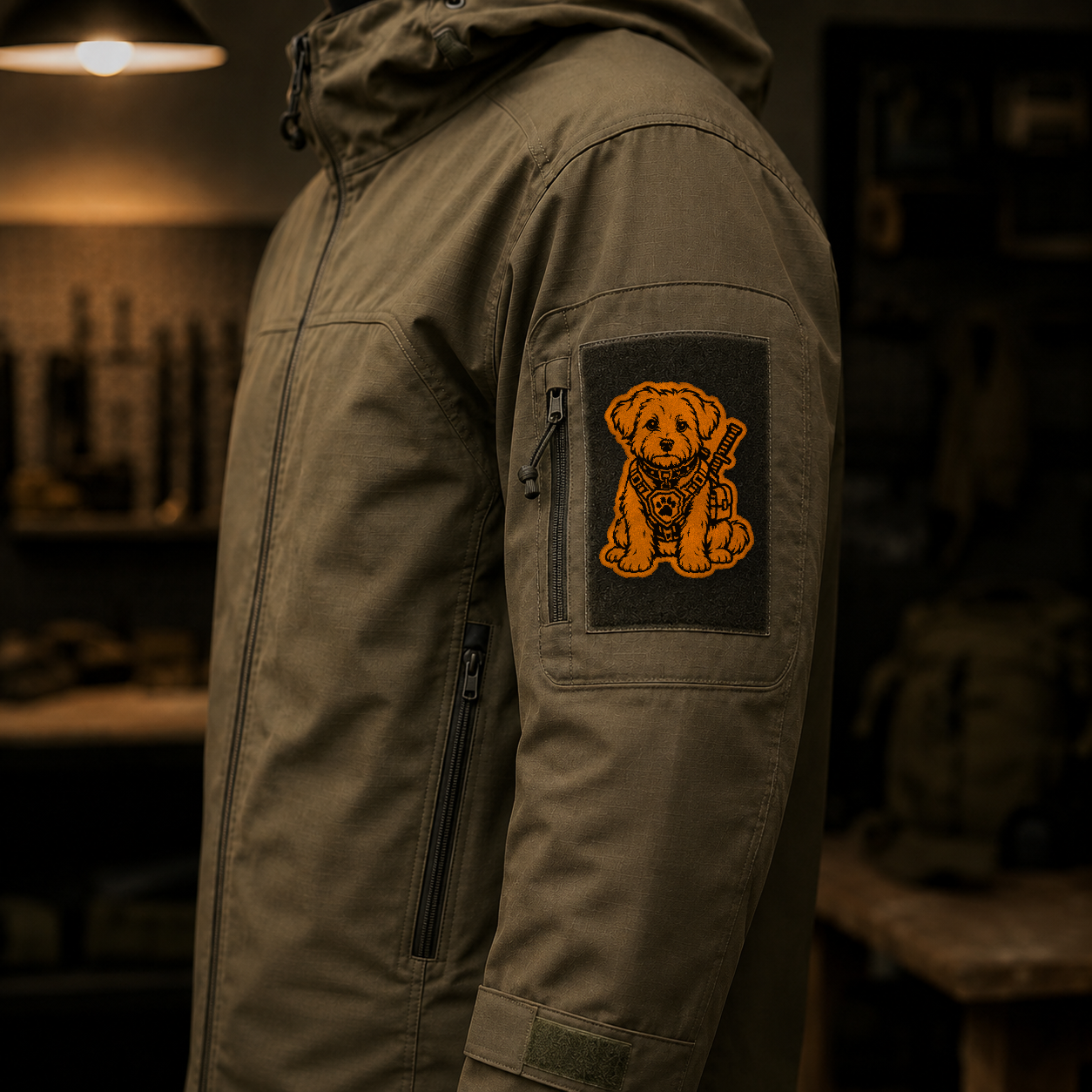 Tactical Maltese – Leatherette Morale Patch — in use