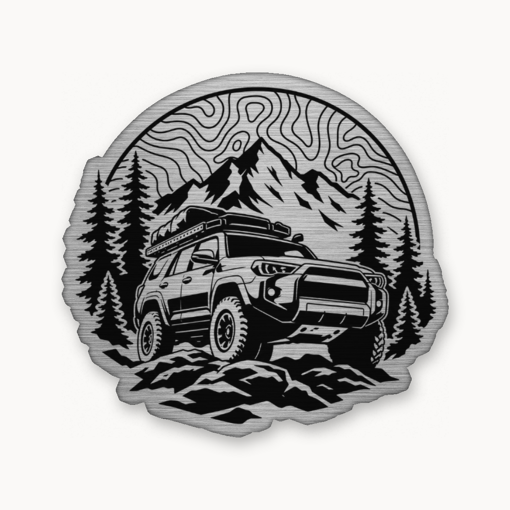 Topo Overlander SUV – Leatherette Morale Patch — Silver