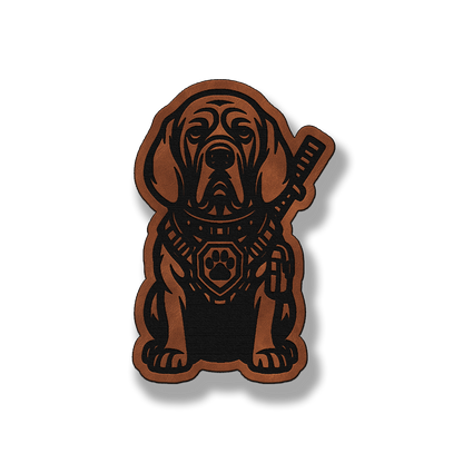 Tactical Bloodhound Dog Patch – Leatherette Morale Patch