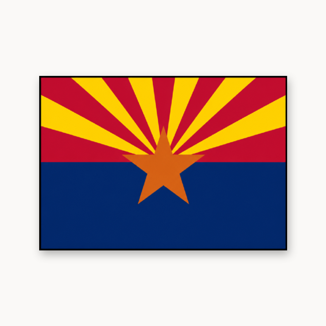 Arizona State Flag – Leatherette Morale Patch — UV Color