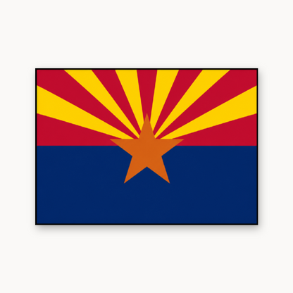 Arizona State Flag – Leatherette Morale Patch — UV Color