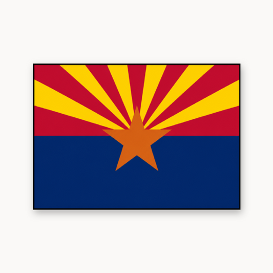 Arizona State Flag – Leatherette Morale Patch — UV Color
