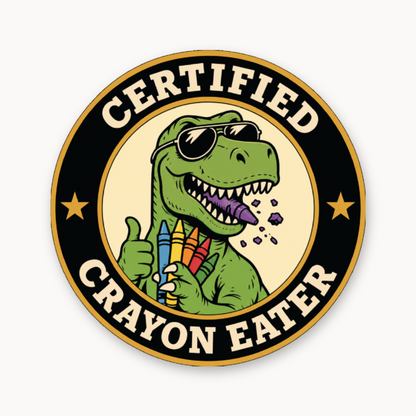 Certified Crayon Eater – Leatherette Morale Patch — UV Color