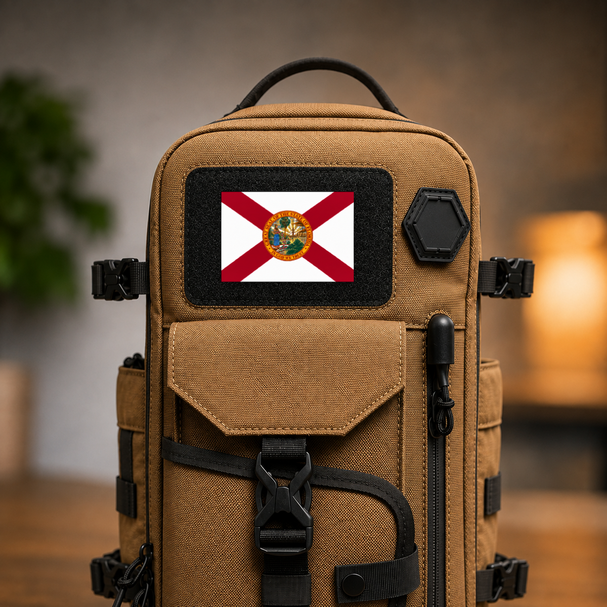 Florida State Flag – Leatherette Morale Patch — in use