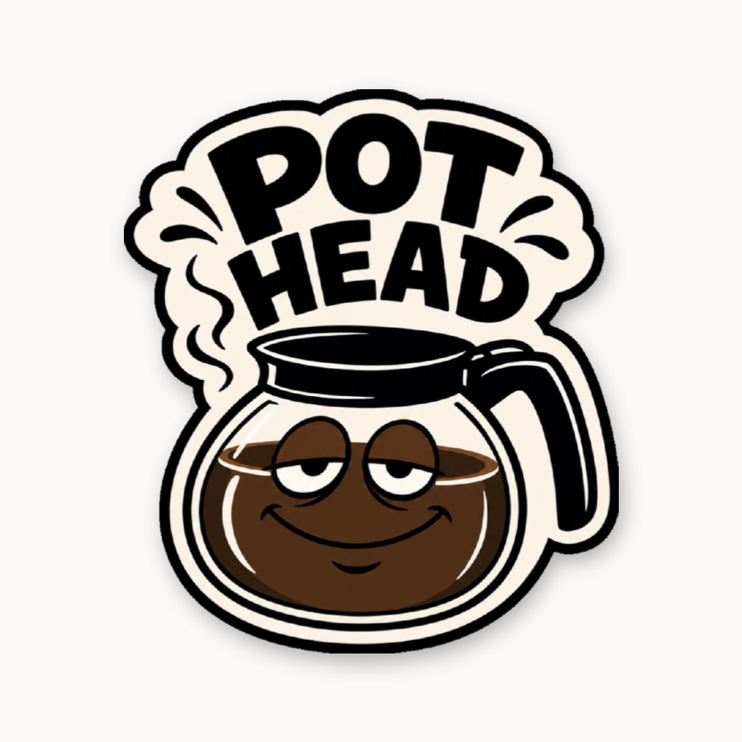 Pot Head Coffee Pot – Leatherette Morale Patch — UV Color
