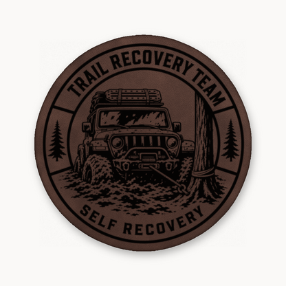Trail Recovery Self Recovery Patch – Leatherette Morale Patch — Classic Light Brown