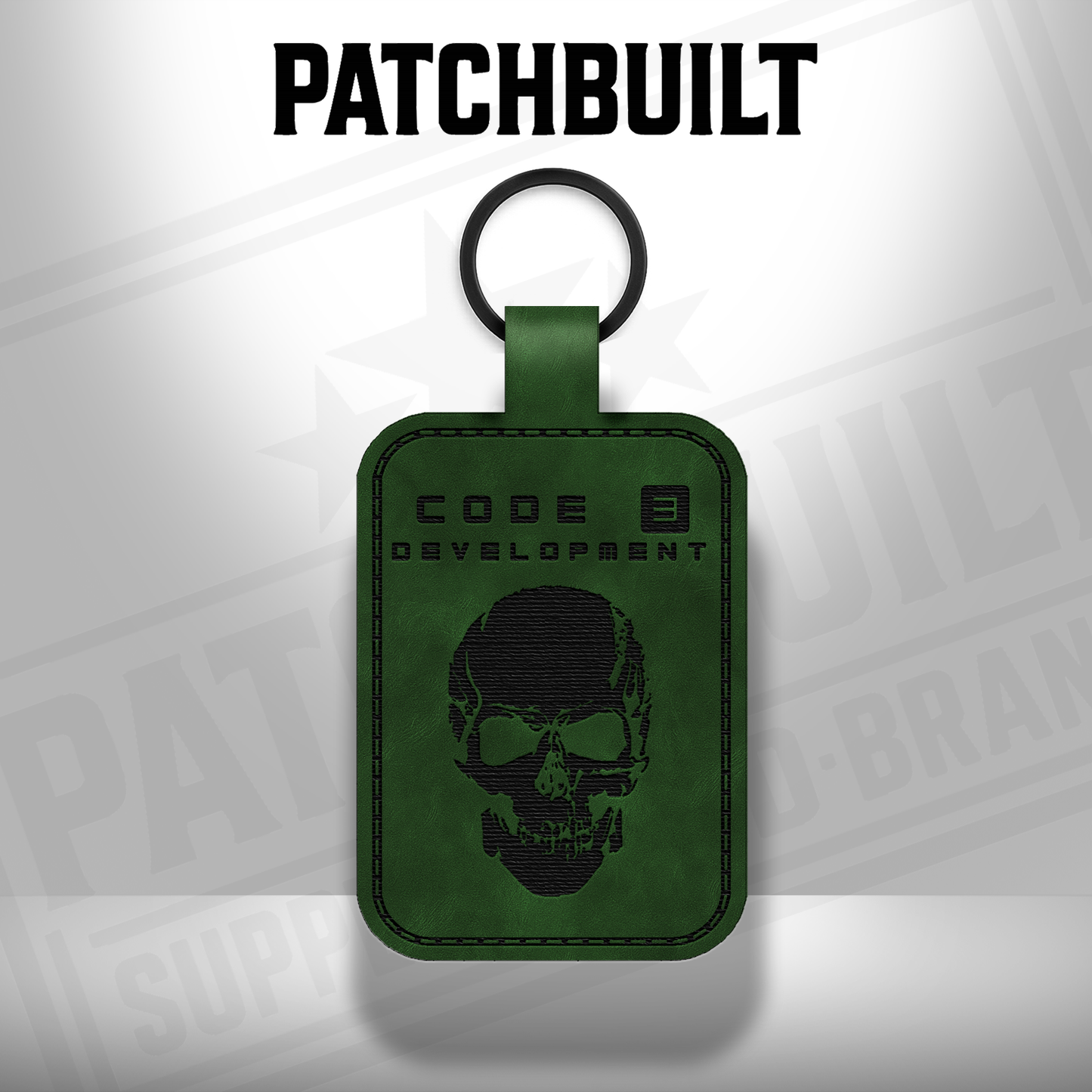 Code 3 Development - Leatherette Keychain - Rectangular