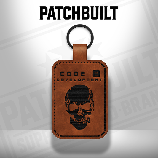 Code 3 Development - Leatherette Keychain - Rectangular