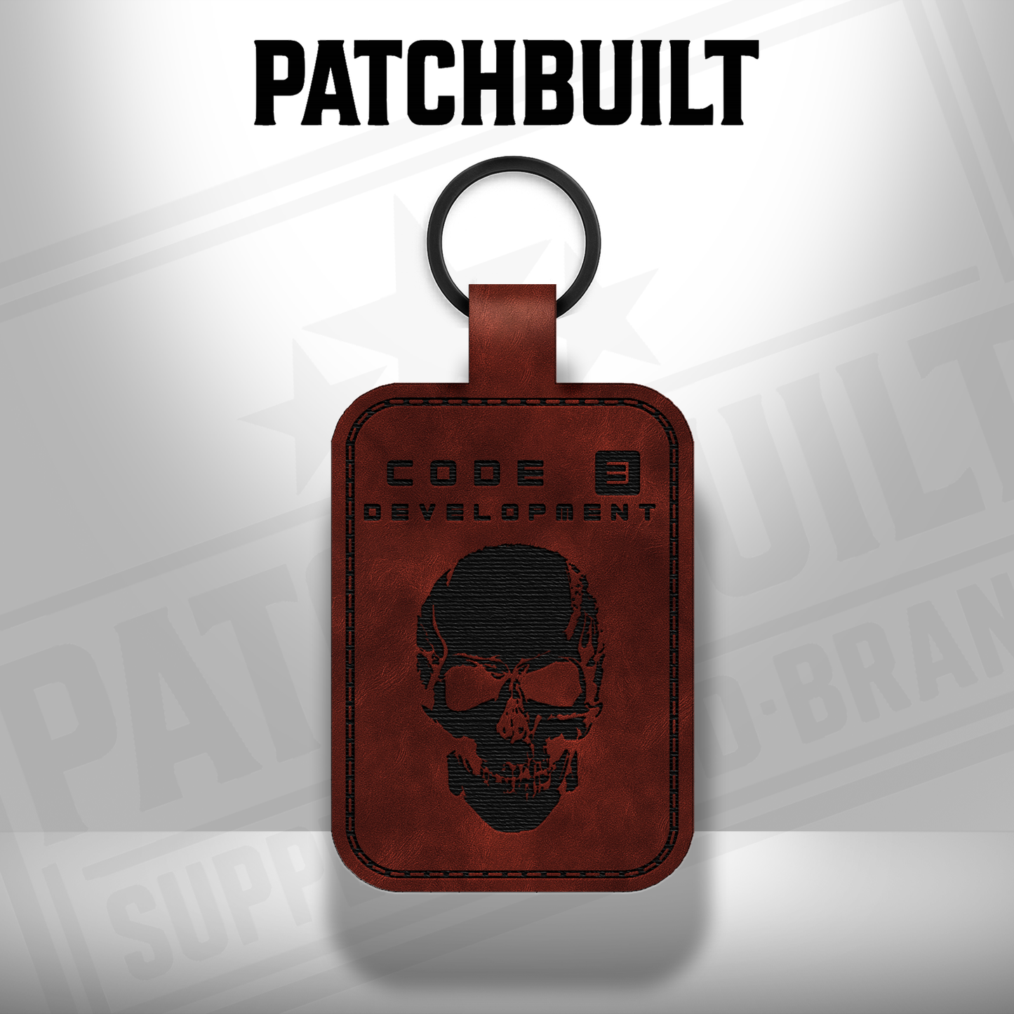 Code 3 Development - Leatherette Keychain - Rectangular