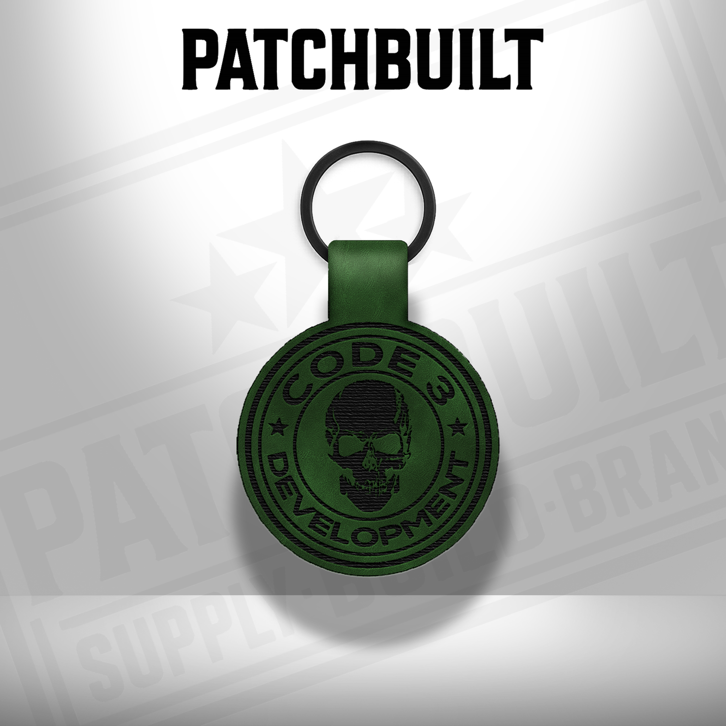 Code 3 Development - Leatherette Keychain - Round