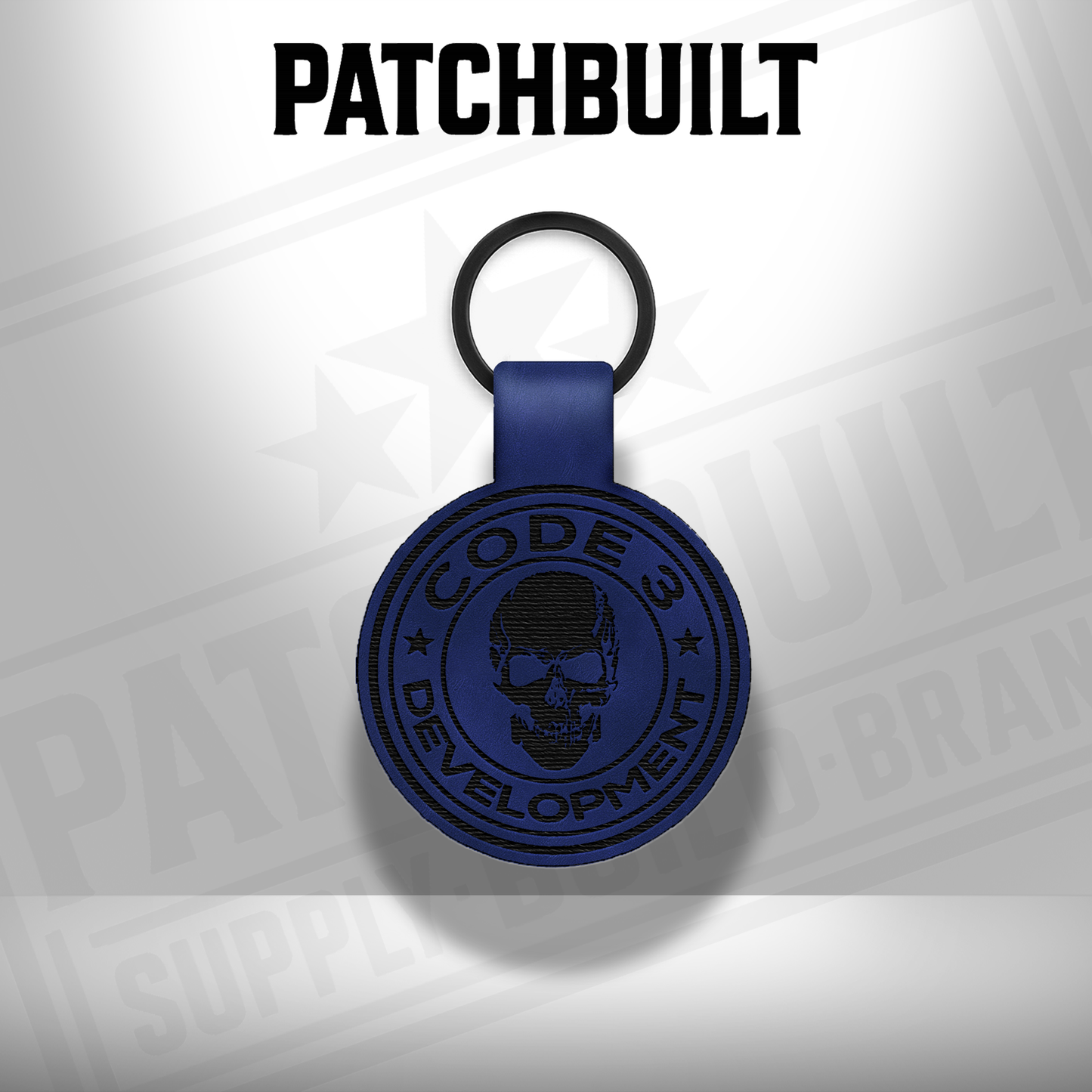 Code 3 Development - Leatherette Keychain - Round