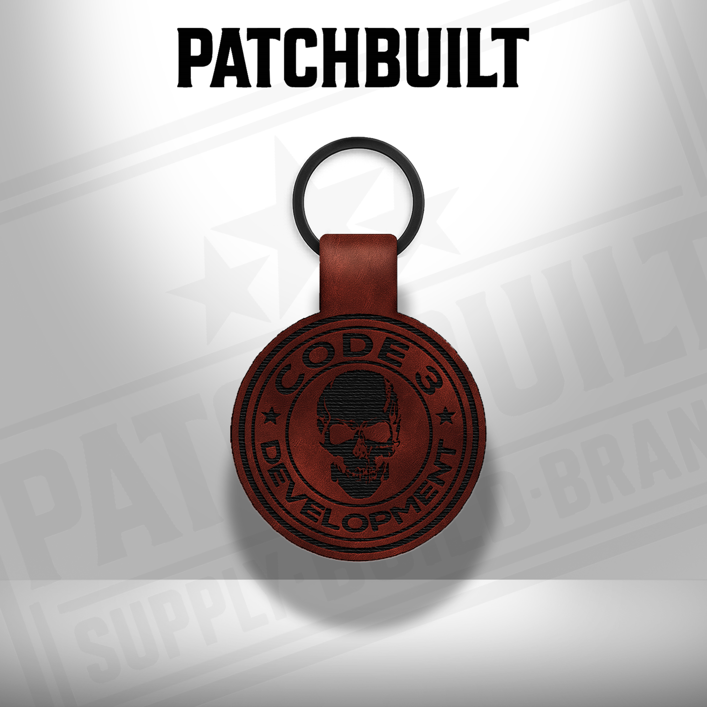 Code 3 Development - Leatherette Keychain - Round