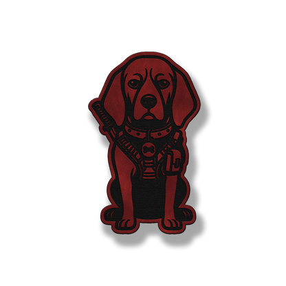 Tactical Coonhound Dog Patch – Leatherette Morale Patch