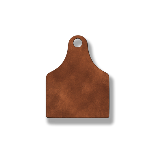 Blank Cow Tag Patch – Heat Activated Adhesive Backing