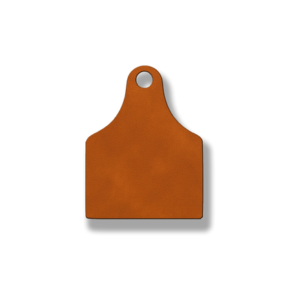Blank Cow Tag Patch – Heat Activated Adhesive Backing