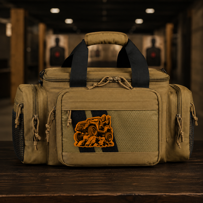 Sasquach Rocking Crawler – Leatherette Morale Patch — in use