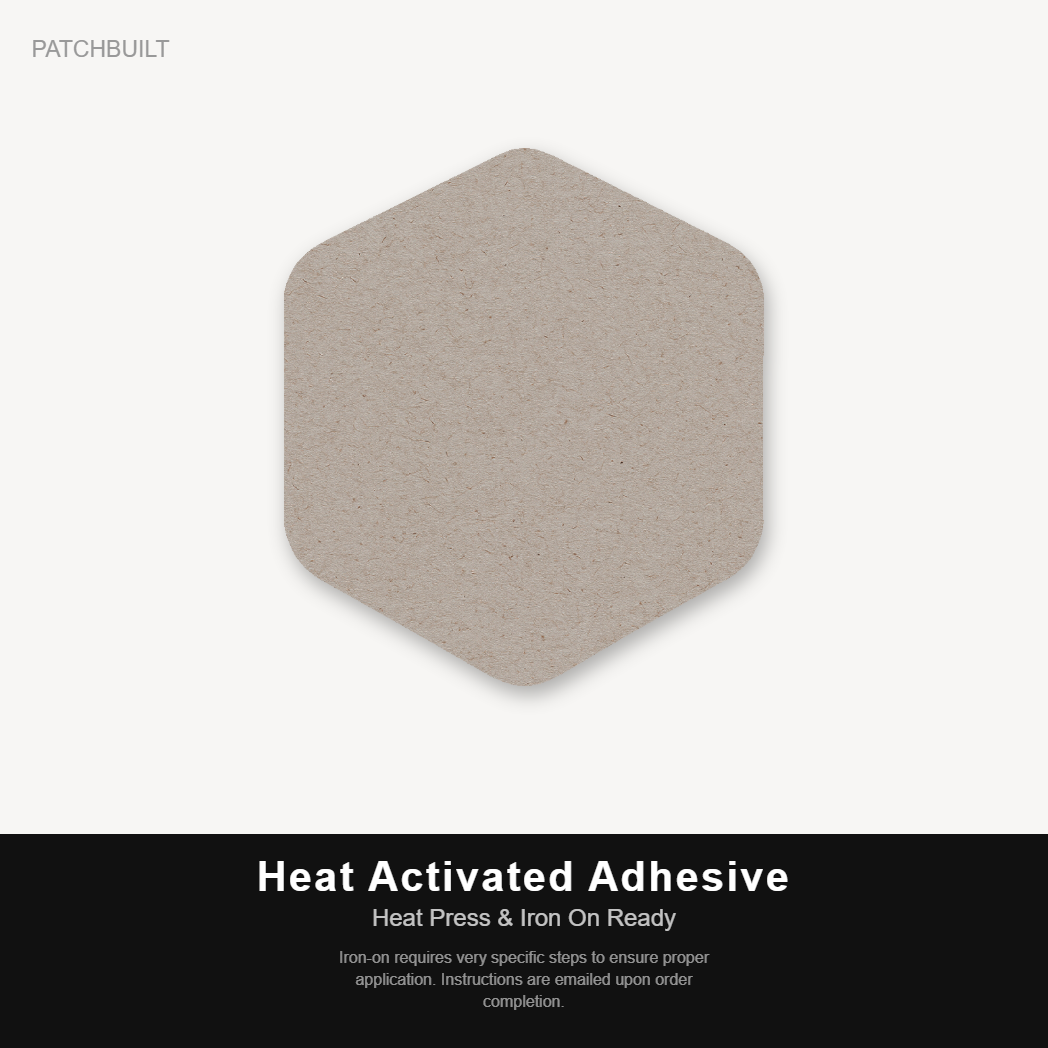 Overlanding Van Life – Leatherette Morale Patch — Heat Activated Adhesive