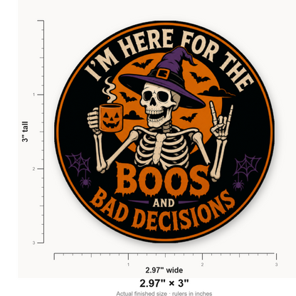 Boos and Bad Descisions – Leatherette Morale Patch — size guide