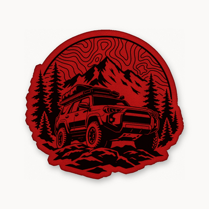 Topo Overlander SUV – Leatherette Morale Patch — Classic Red