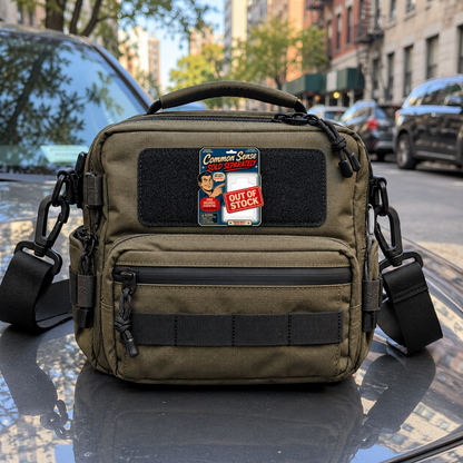 Common Sense Sold Separately – Leatherette Morale Patch — in use