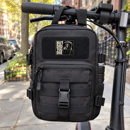 But Did You Die Reaper – Leatherette Morale Patch — in use