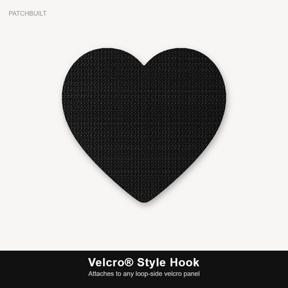 Military Wife Camo Heart – Leatherette Morale Patch — Velcro® Style Hook