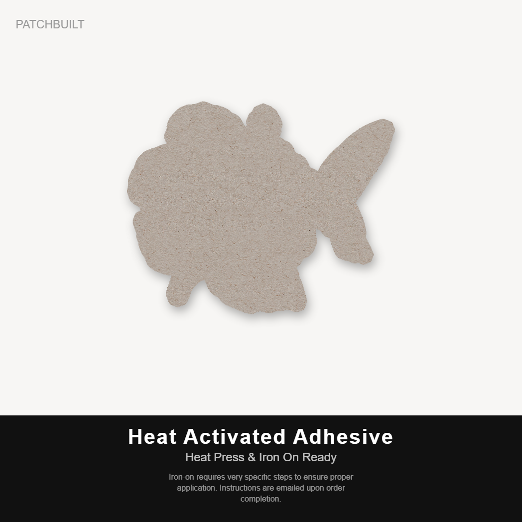 Humming Bird Flower – Leatherette Morale Patch — Heat Activated Adhesive