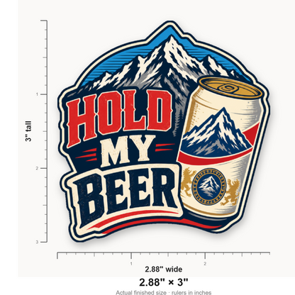 Hold My Beer – Leatherette Morale Patch — size guide