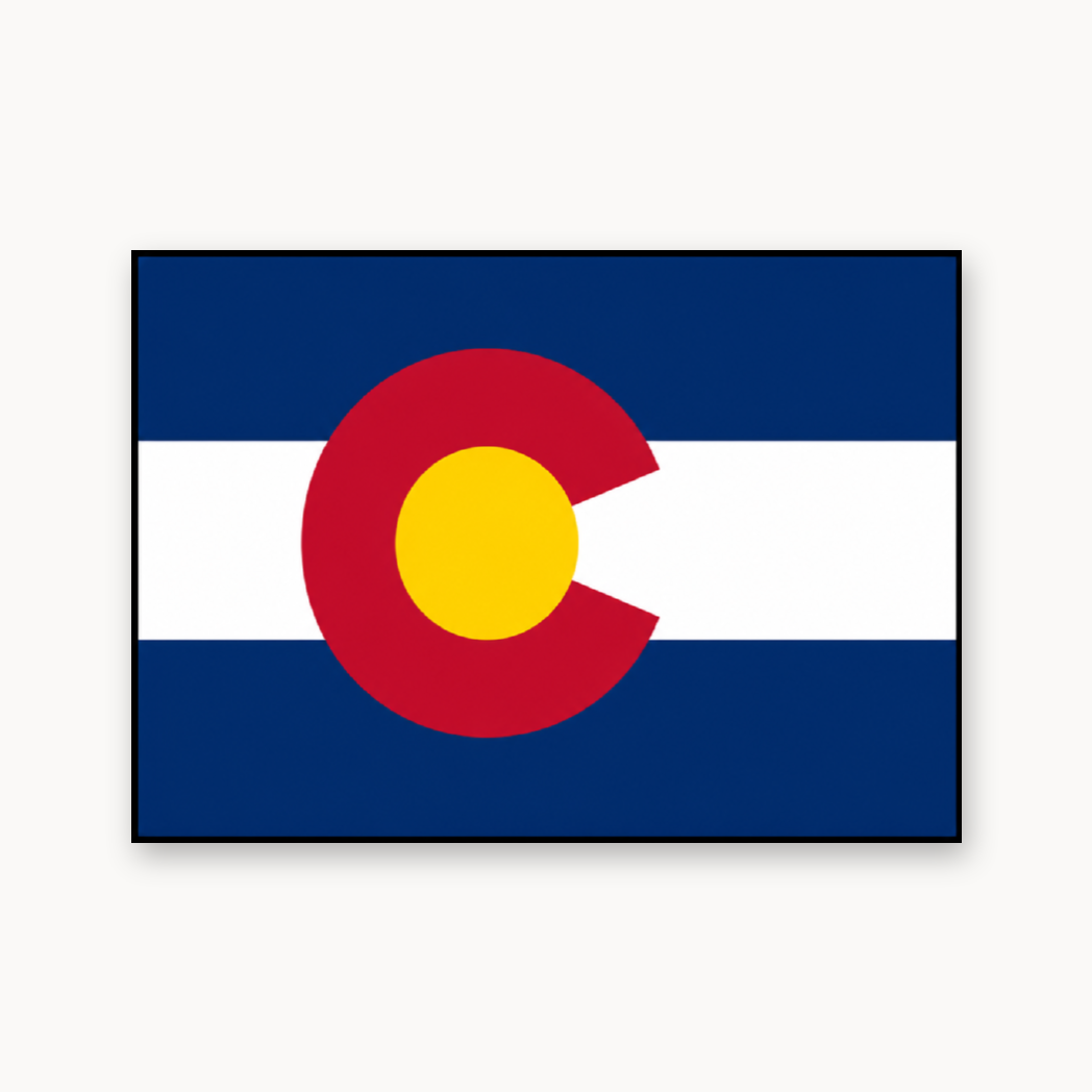 Colorado State Flag – Leatherette Morale Patch — UV Color