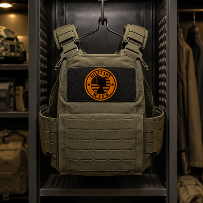 Military Wife Patch – Leatherette Morale Patch — in use