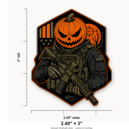 Tactical Pumpkin Operator – Leatherette Morale Patch — size guide