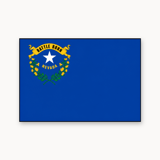 Nevada State Flag – Leatherette Morale Patch — UV Color