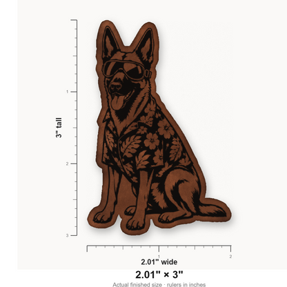 Beach Malinois Patrol – Leatherette Morale Patch — size guide