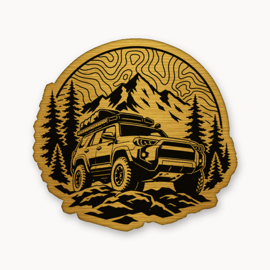 Topo Overlander SUV – Leatherette Morale Patch — Gold