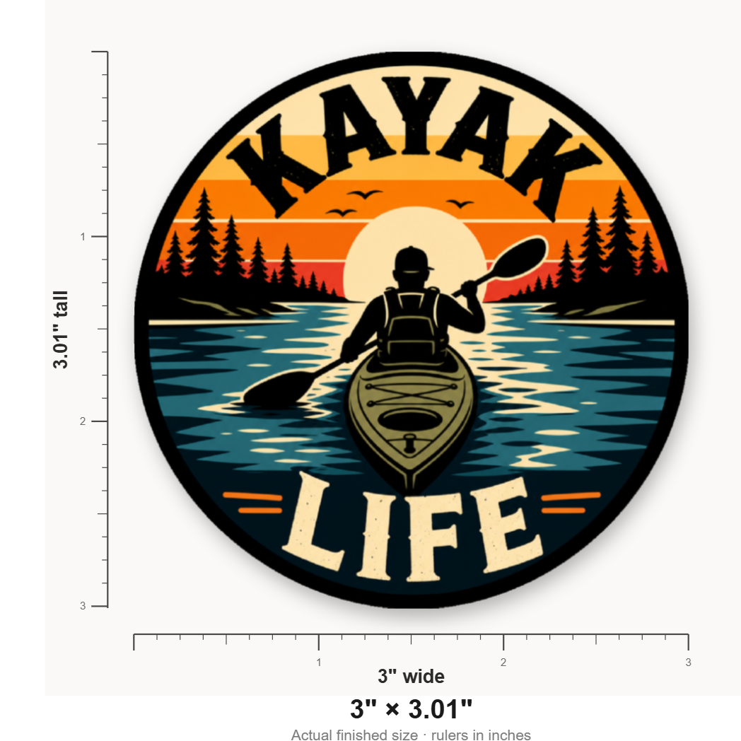 Kayak Life Circle Patch – Leatherette Morale Patch — size guide