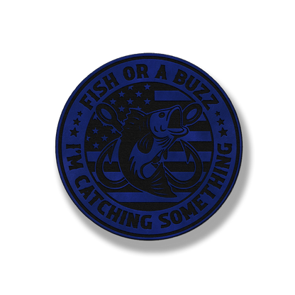 Fish or a Buzz – I'm Catching Something Leatherette Patch (Hook & Loop)